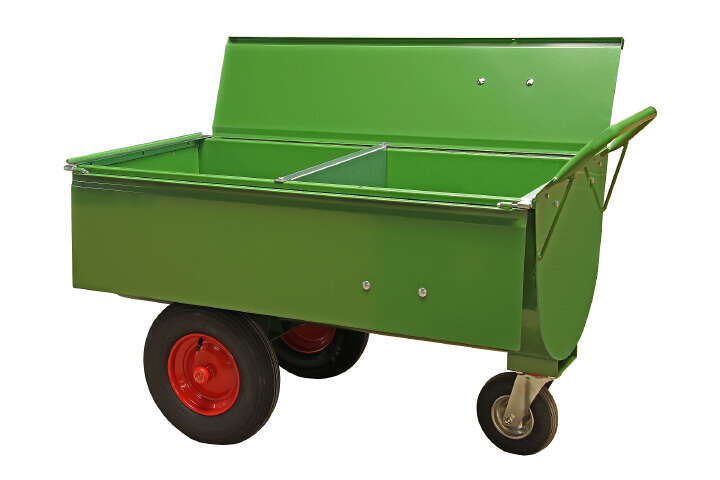 GROWI Futterwagen mit Trennwand und Deckel